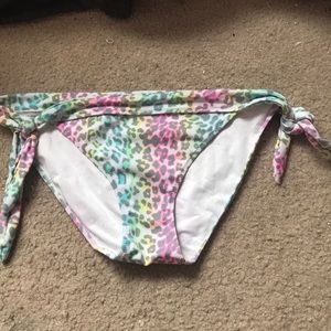 Rainbow leopard printed vs bikini bottom
